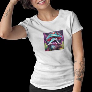 Psychedelic Wonderland Tee, Trippy Mushroom T-Shirt, Drippy Psychedelic Top, Mind Exploration Shirt, Women Graphic Tee