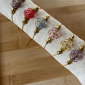 Flower bracelet for bridesmaid or witness | wedding jewelry | refined bracelet