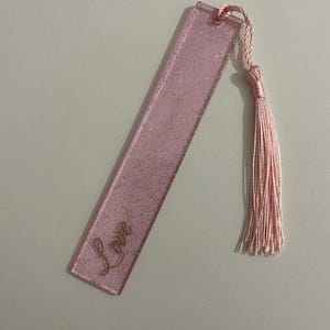 Rectangular Epoxy Resin Bookmark With Pompom With Personalization - Etsy