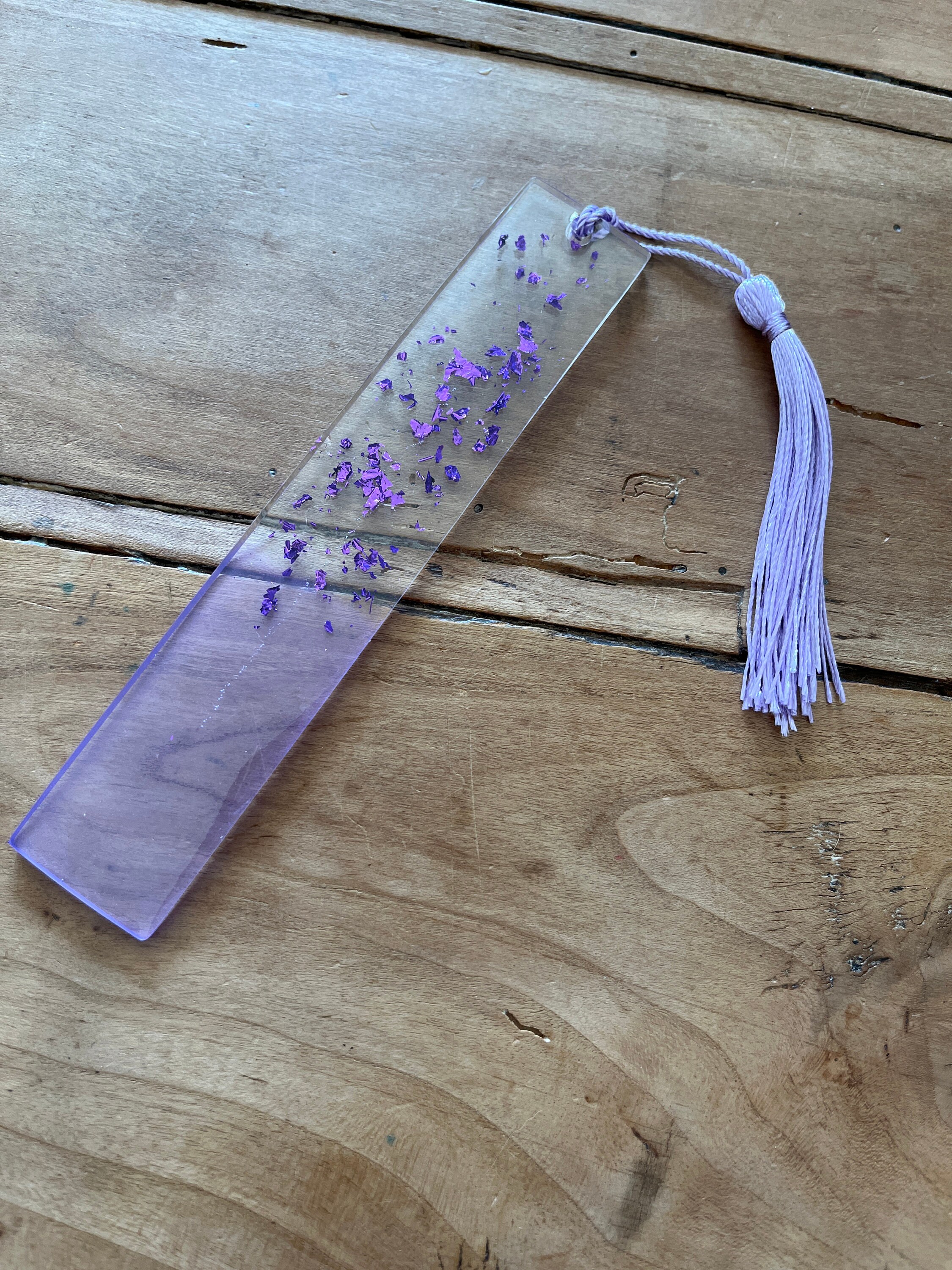 Rectangular Epoxy Resin Bookmark With Pompom With Personalization - Etsy