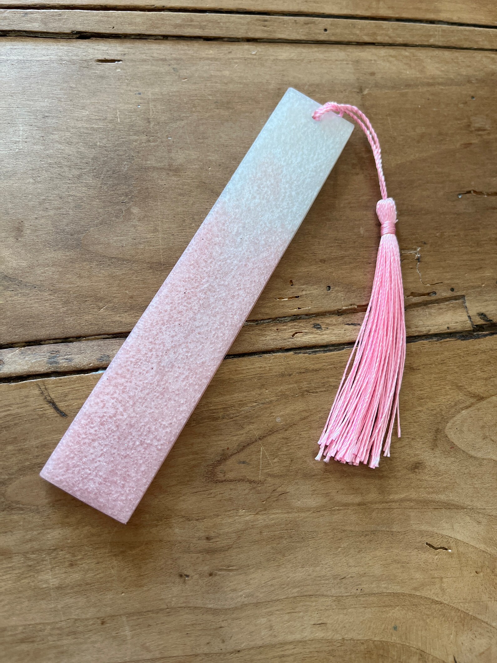 Rectangular Epoxy Resin Bookmark With Pompom With Personalization - Etsy