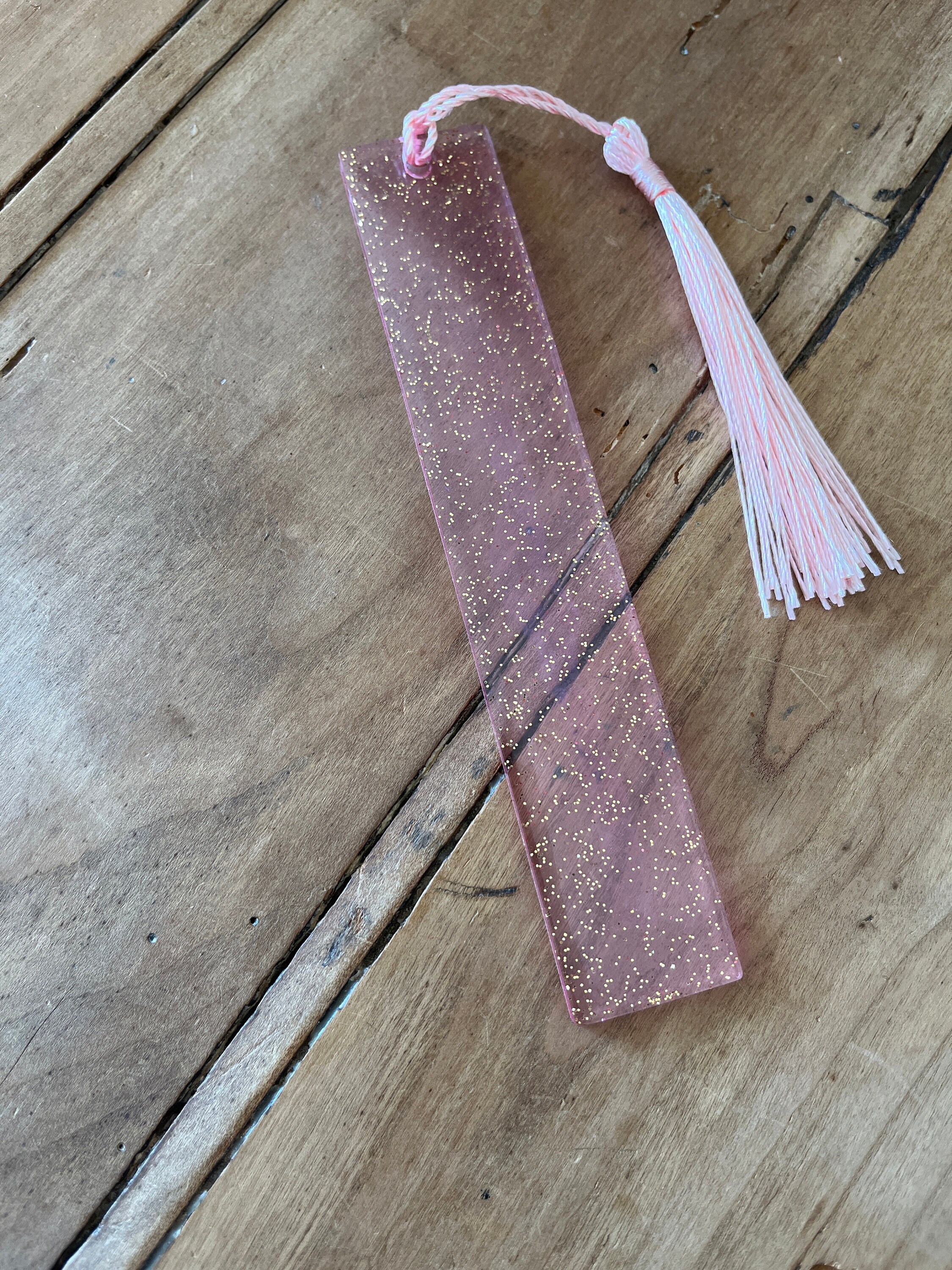 Rectangular Epoxy Resin Bookmark With Pompom With Personalization - Etsy
