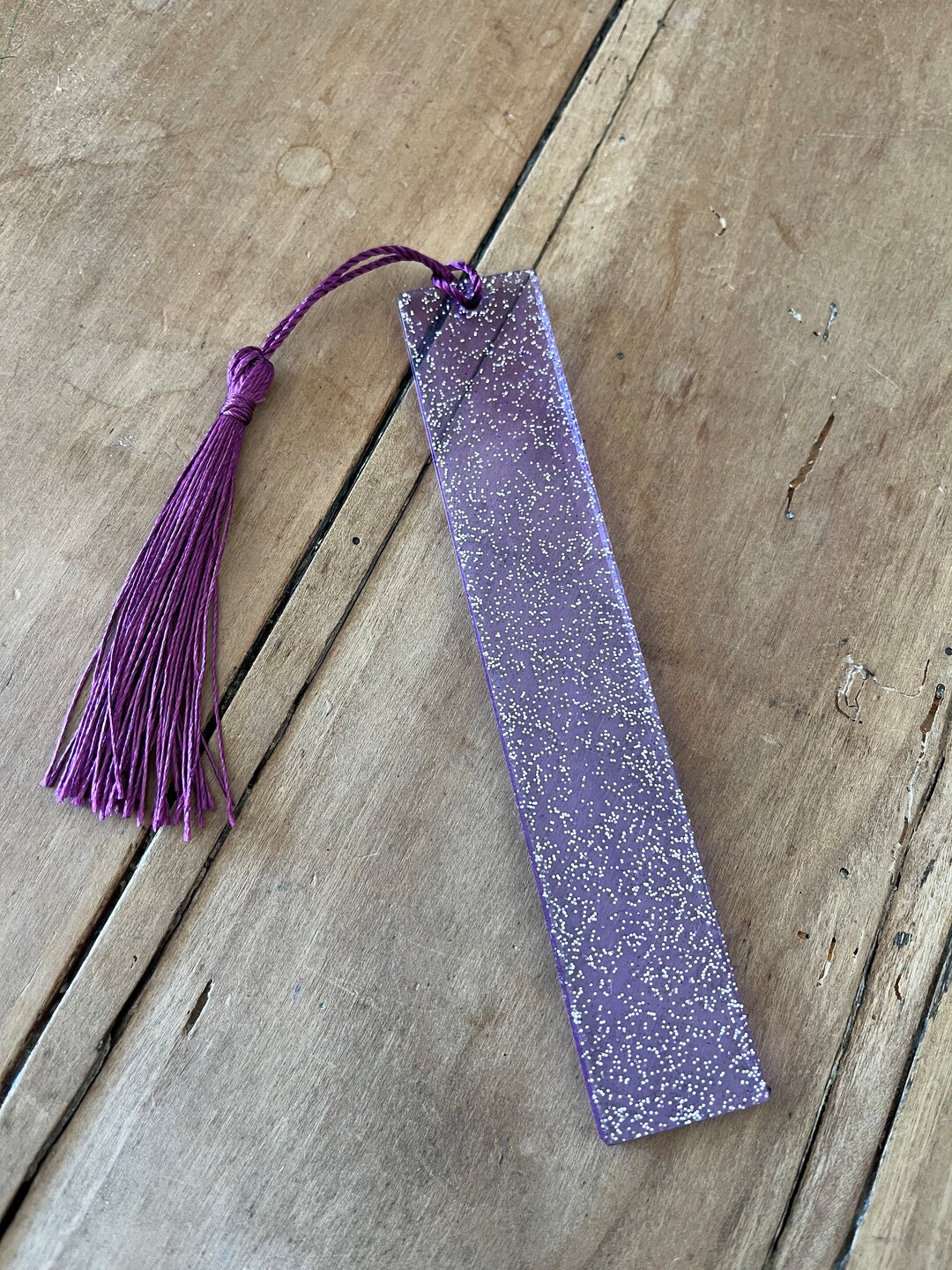 Rectangular Epoxy Resin Bookmark With Pompom With Personalization - Etsy