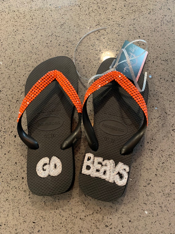 Custom Made to Order College Fan Flip Flops Etsy