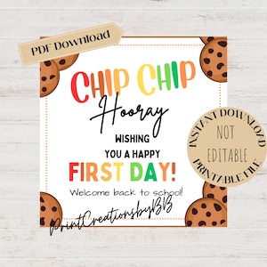 Back to School Tags | Chip Chip Hooray Wishing You A Happy First Day!