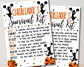 Survivalkit Cheer | Cheerleadercadeaus | Dans cheer teamcadeaus | Traktatiezakjes | Afdrukbaar