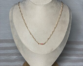 Dainty heart chain necklace