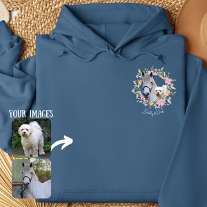 Personalised Horse Hoodie, Custom Horse Portrait, Multiple Horse Pet Portrait, Horse Birthday Gifts, Horse Rider, Horse Owner Gifts, Equine