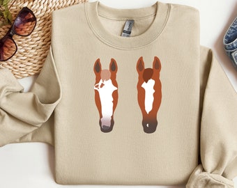 Custom Horse Silhouette Jumper, Personalised Horse Outline Sweater, Horse Girl Sweatshirt, Horse Owner, Horse Mom Gifts, Equestrian Gifts