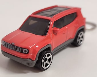 Diecast car keychain Jeep Renegade 2019 car toy keychain accessories gift for car enthusiasts toy car replica keychain