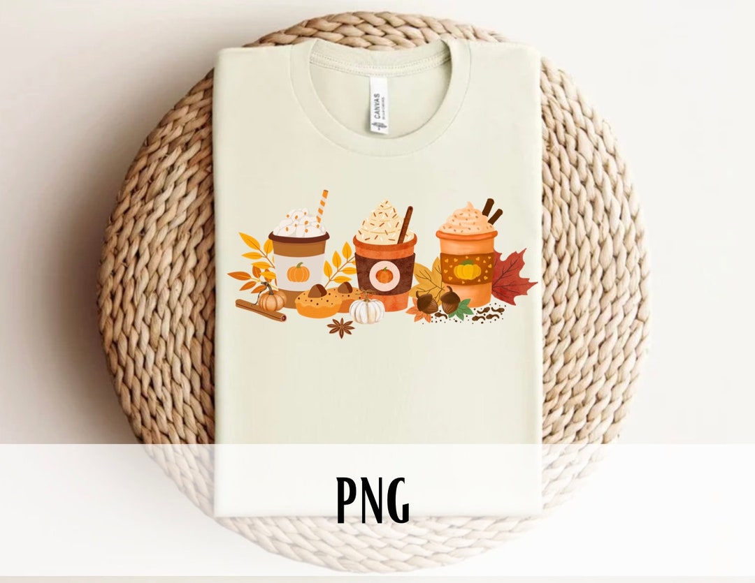 Fall Coffee Drink Png | Autumn Sublimation Designs | Orange Pumpkin ...