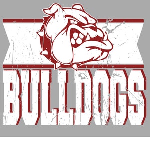 Cardinal Red and White Bulldog PNG, Bulldogs PNG, Design download.