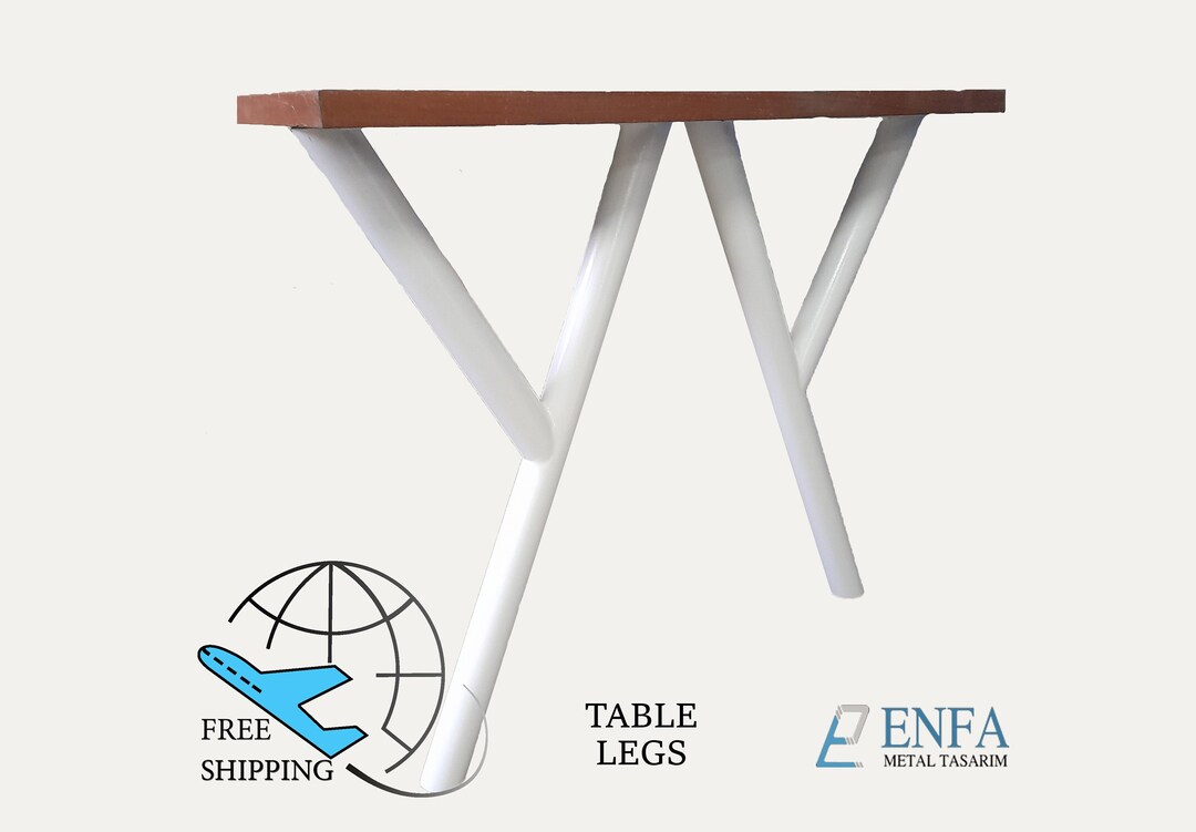Metal Dining Table Legs Modern Y Shape White Furniture Legs Etsy