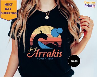 Surf Arrakis House Atreides Shirt, Dune Shirt, Sandworm Shirt, Paul Atreides Shirt, Adventure Movie Shirt, Atreides Lovers