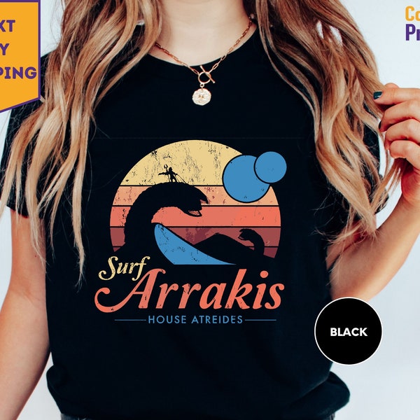 Surf Arrakis House Atreides Shirt, Dune Shirt, Sandworm Shirt, Paul Atreides Shirt, Adventure Movie Shirt, Atreides Lovers