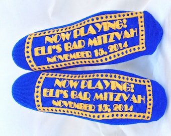 Broadway Favors Grippy Socks - Bar Mitzvah Grippy Socks, Bar Mitzvah Favors, Bat Mitzvah Socks - 48 pairs