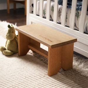 Personalized Step Stool for Kids - Custom Engraved Baby Shower Gift Montessori Learning - Handmade furniture decor