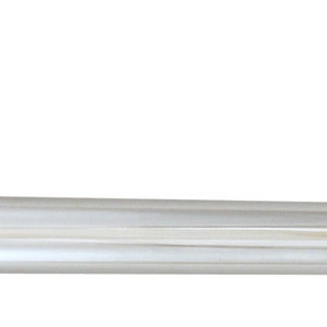 May include: A silver door pull handle with rounded ends. The handle is long and cylindrical.
