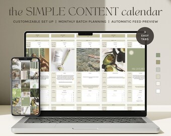 Social Media Content Planner: Monthly Google Sheets Template (Digital Download)