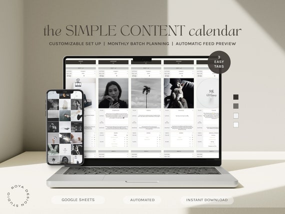 Social Media Content Planner: Google Sheets Template (Digital Download)