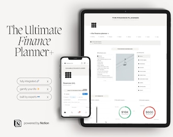 Notion Finance Planner: Budget, Expense & Income Tracker (Digital Download)