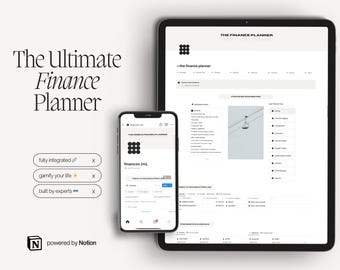 Ultimate Finance Notion Planner: Budget & Expense Tracker (Digital Download)