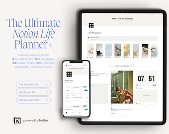 Ultimate Notion Life Planner: All-in-One Digital Dashboard (Digital Download)