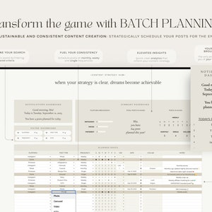 Planificateur et calendrier ultimes pour les médias sociaux Planification annuelle du contenu Modèle de création de contenu par lots mensuel Feuille de calcul Google image 6