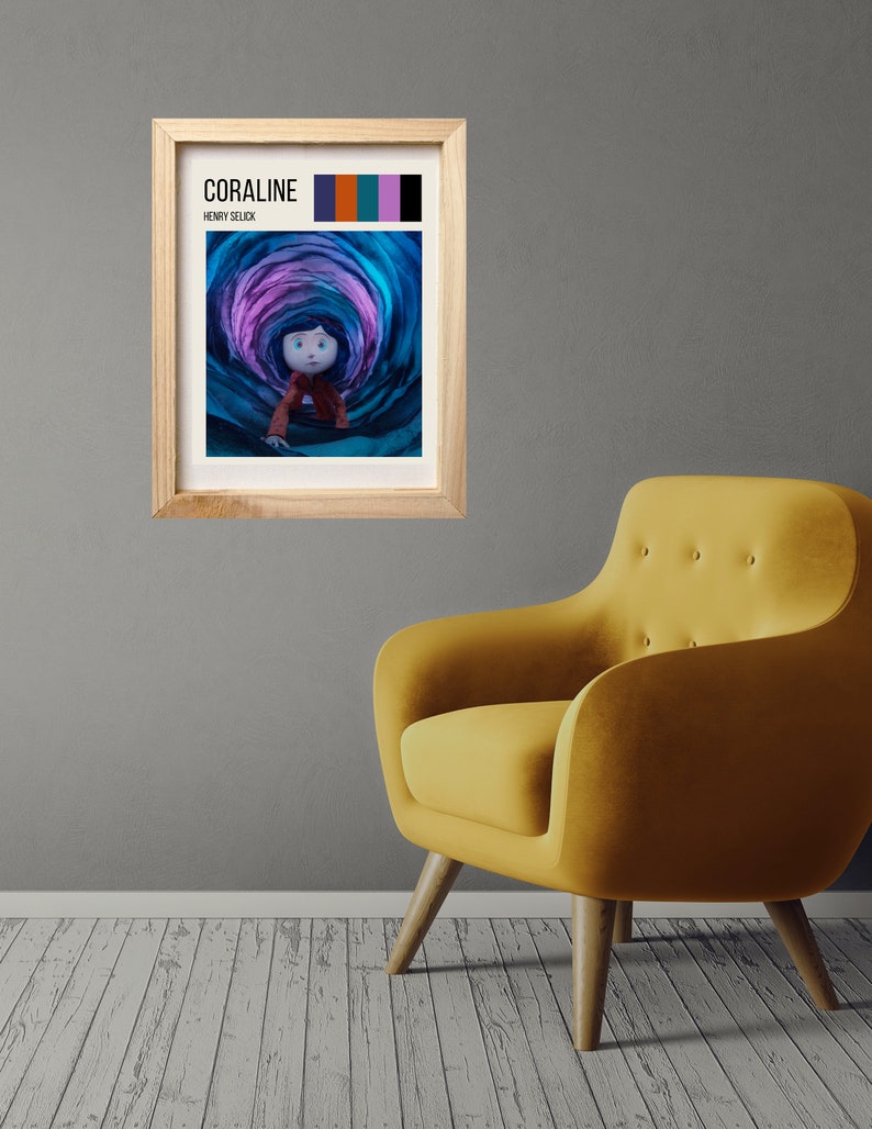 Coraline Minimalist Aesthetic Movie Print Wall Decoration Etsy