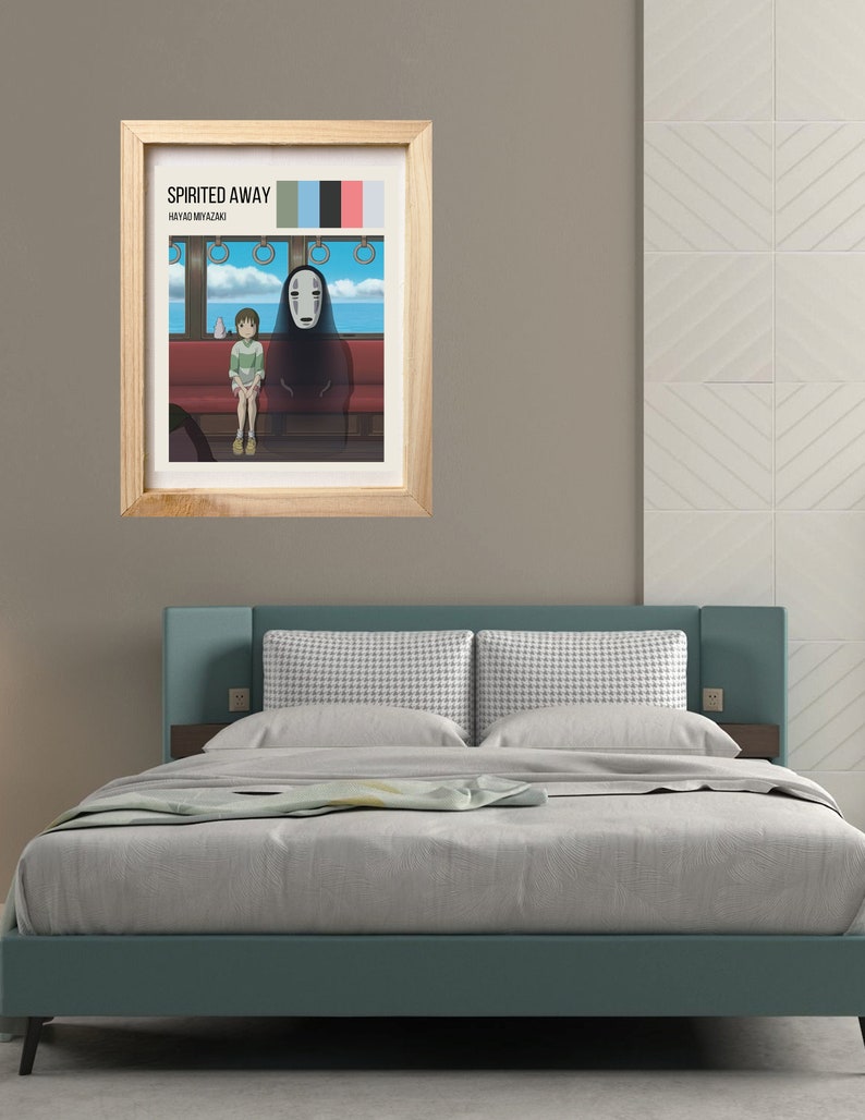 Spirited Away Studio Ghibli Minimalist Aesthetic Movie Print Wall
