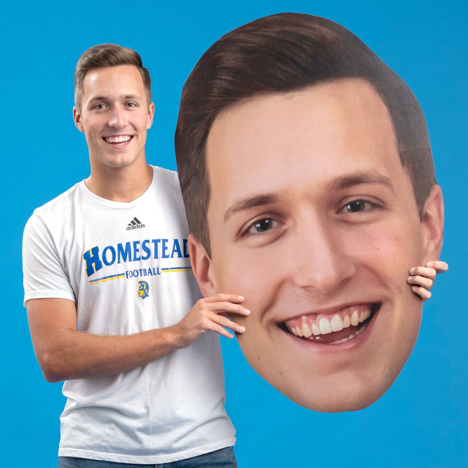 Corrugated Plastic Jumbo FunFaces | Custom Big Head Cutout | Large Head Coroplast Cutout | Sports Head | Personalized Cardboard Fat Head |
