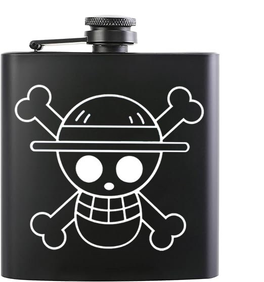 One Piece Anime Flask Coffret cadeau One Piece Anime Merchandising pour  homme, petit ami, flasque pour liqueur, 237 ml, flasque pour liqueur avec