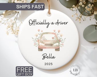 Personalized New Driver Ornament, Custom New Driver Gift, New License Ornament, Sweet 16 New Driver Gift, New Driver custom ornament gift