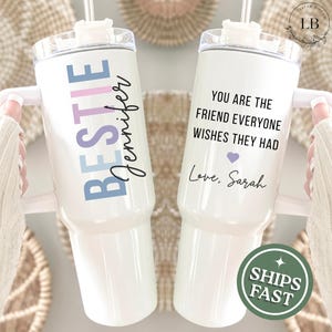 Best friend tumbler Personalized, Best friend gift, best friend gifts for women, best friend gifts, bestie 40 oz. tumbler, Custom bestie cup