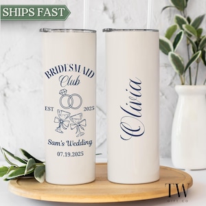 Personalized bridesmaid tumbler gift, Bridesmaid proposal gift, Custom bachelorette cup, Bridesmaid cup, bachelorette party tumbler gift