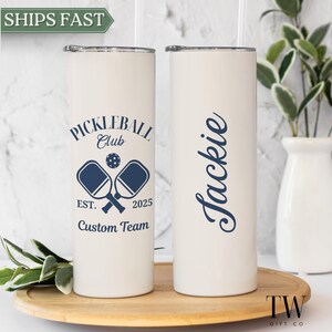 Custom pickleball tumbler gift, Personalized pickleball gift, Custom team pickleball travel cup, 20oz pickleball tumbler, Custom name cup