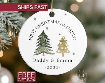 Dad Ornament, First Christmas as Daddy Ornament, Personalized New Dad Ornament, Personalized gift for new dad Ornament Daddy New Father Gift