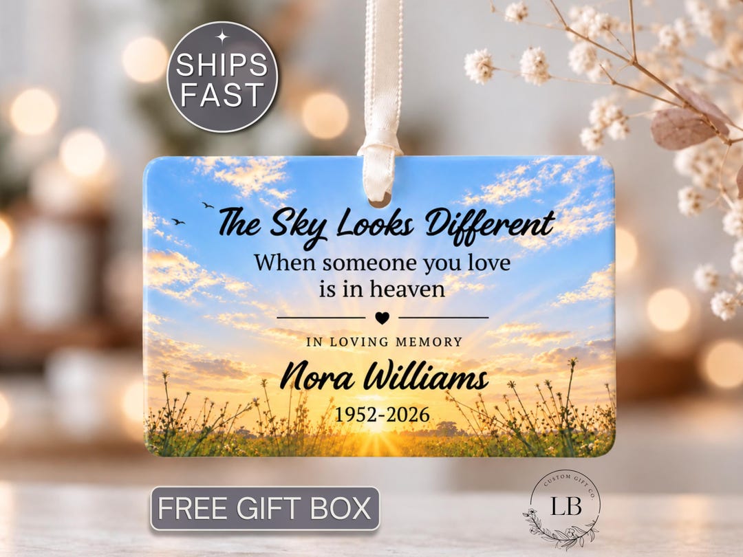Personalized Memorial Ornament, in Loving Memory Christmas Ornament ...
