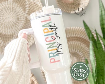 Principal Tumbler Personalized 40 oz Principal tumbler, Custom Gift For Principal travel cup, Principal appreciation gift, principal mug