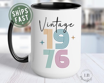 Custom 50th birthday mug, Gift for 50 year old coffee mug, 50th B-day coffee cup personalized