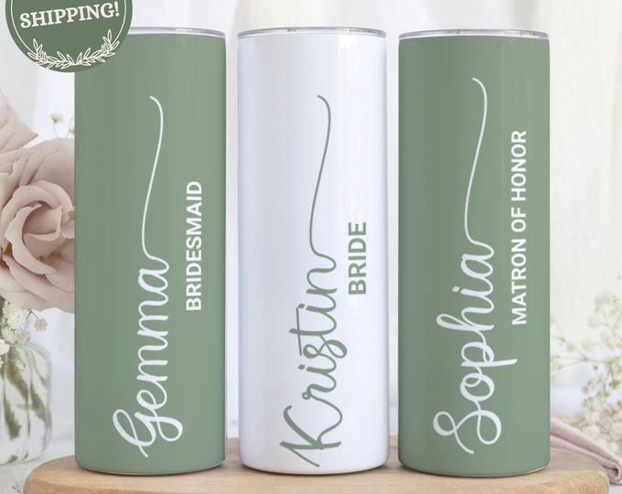 Personalized bridesmaid tumbler gift, Bridesmaid proposal gift, Custom bridesmaid gift, Bridesmaid cup, bachelorette party tumbler gift