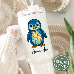 Penguin tumbler Personalized Penguin 40 oz Tumbler Mug Gifts for Penguin lover travel cup Penguin travel mug, Gift for Penguin lover cup