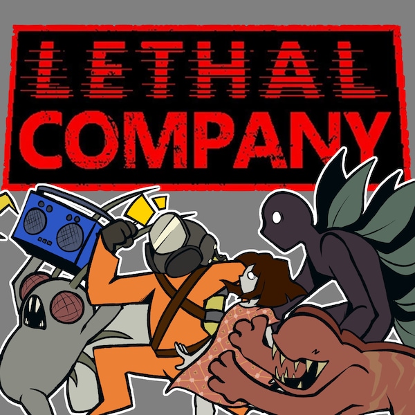 Lethal Company Stickers (5 Stickers) | Matte Vinyl | Employee, Lootbug, Bracken