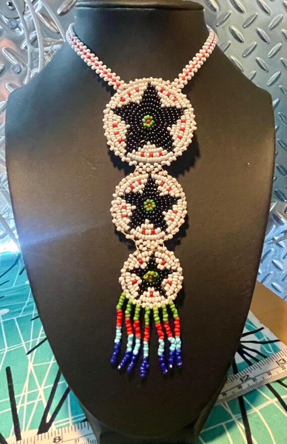 ヴィンテージ ネイティブアメリカン ハンドメイド マルチカラー ビーズ