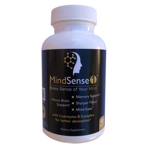 MindSense1 Nootropic Brain Supplement - Caffeine Free - All Day Focus and Memory Retention. Prostate and Urinary Health Support  90 Capsules