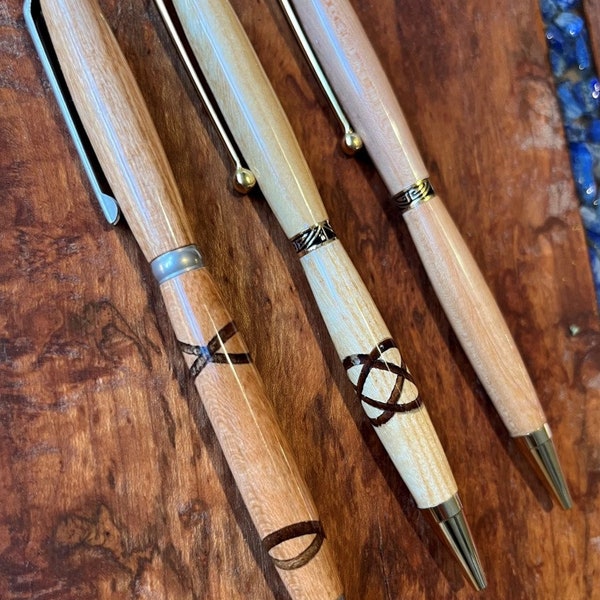 Wooden Celtic Knot Hand Turned Pens