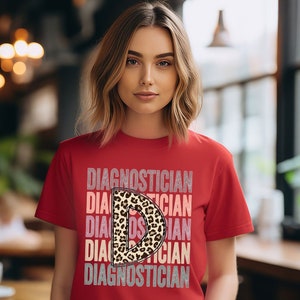 Diagnostician T-Shirt, Diagnostician Gifts, Leopard Print Shirts, Educational Diagnostician Outfit, Diagnostician Week Gifts