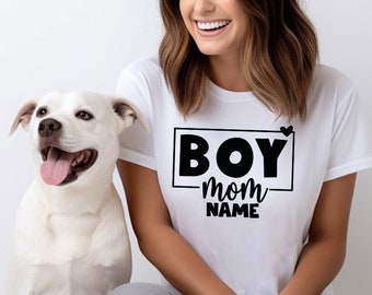 Custom Boy Mom Shirt, Mom of Boys Tees, Gift for Mom, Family Matching Tee, Boy Mama Gift Tee, New Mom Gift, Custom Mama Tee, Mothers Day Tee