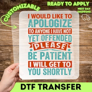 Lustige DTF Transferfolie für T-Shirts - Offensiver Humor DTF Print, einfaches Aufbügeln, sarkastisches Retro Design für die DIY-Shirt-Herstellung
