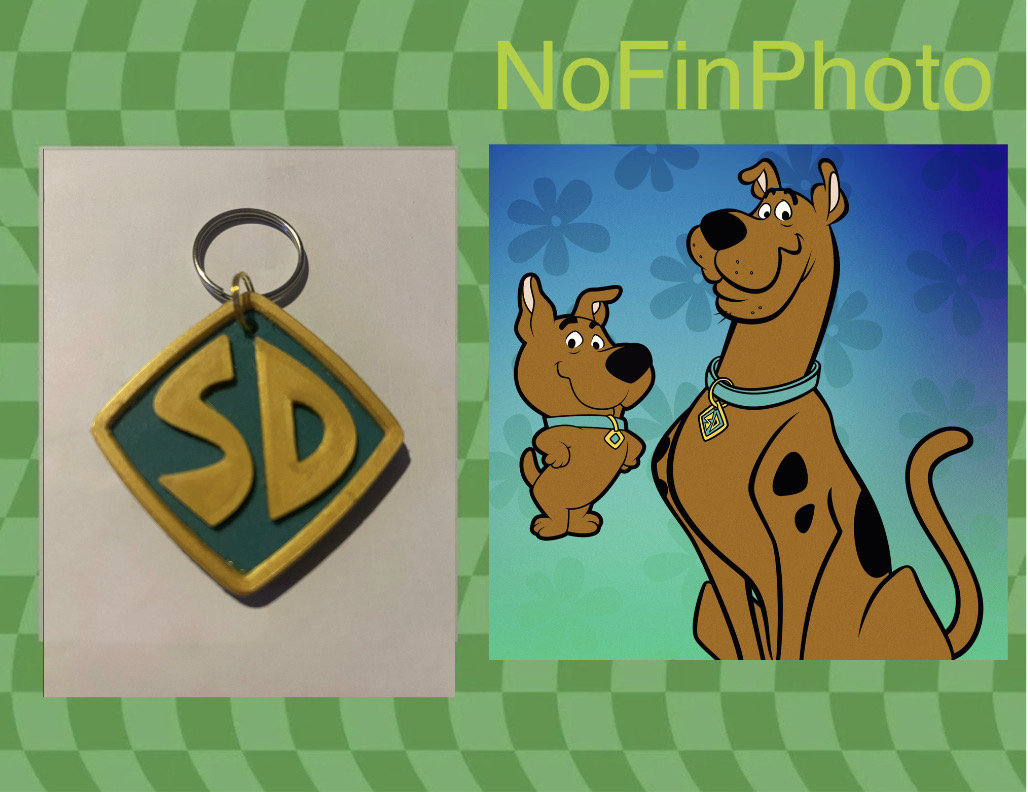 Metal scooby doo dog tag sale